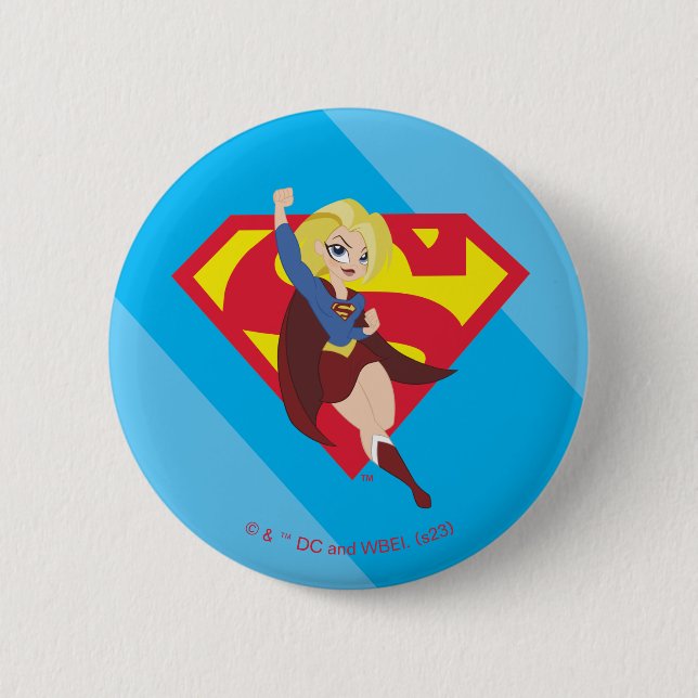 DC Super Hero Girls Supergirl 6 Cm Round Badge (Front)