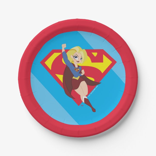 DC Super Hero Girls Supergirl Paper Plate (Front)