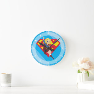 DC Super Hero Girls Supergirl Round Clock