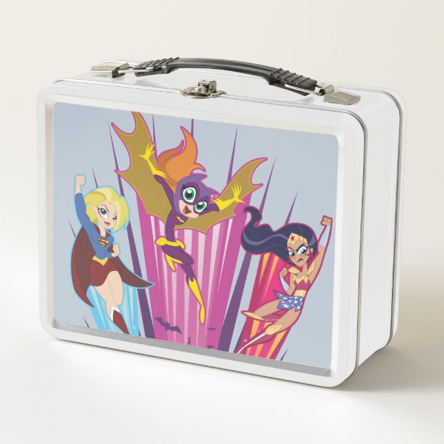 DC Super Hero Girls Trio Metal Lunch Box (Front)