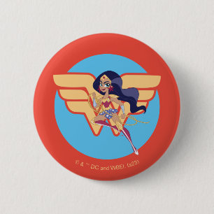 DC Super Hero Girls Wonder Woman 6 Cm Round Badge