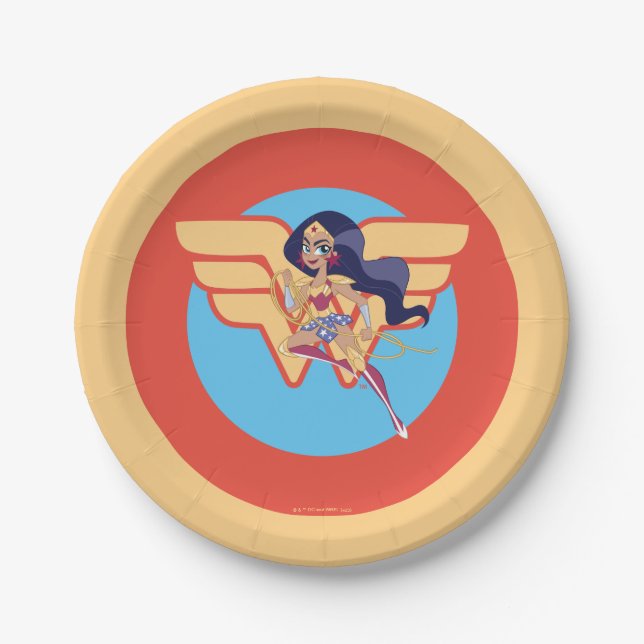 DC Super Hero Girls Wonder Woman Paper Plate (Front)