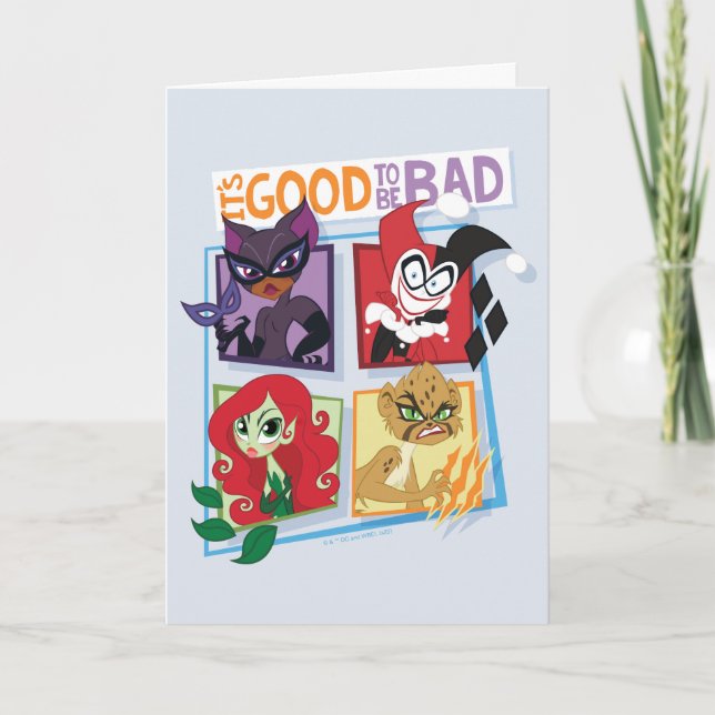 DC Super Villain Girls It's Good To Be Bad Card (Front)