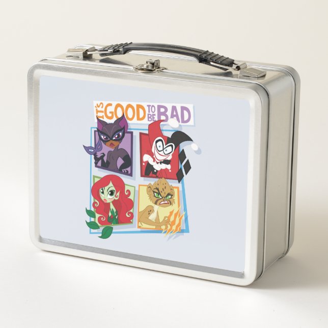 DC Super Villain Girls It's Good To Be Bad Metal Lunch Box (Front)