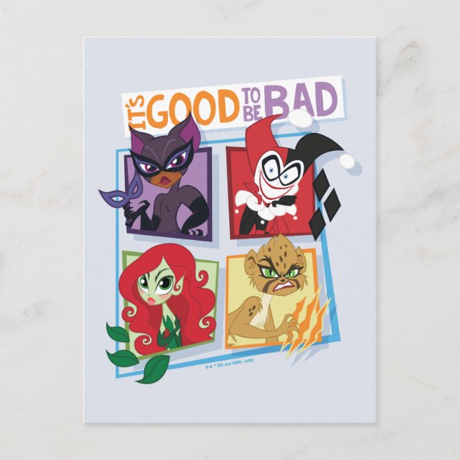 DC Super Villain Girls It's Good To Be Bad Postcard (Front)