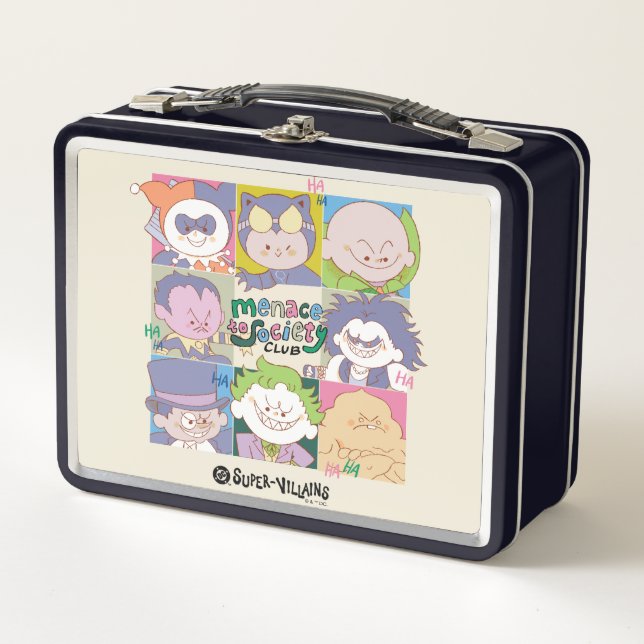 DC Super-Villain Menace To Society Club Graphic Metal Lunch Box (Front)