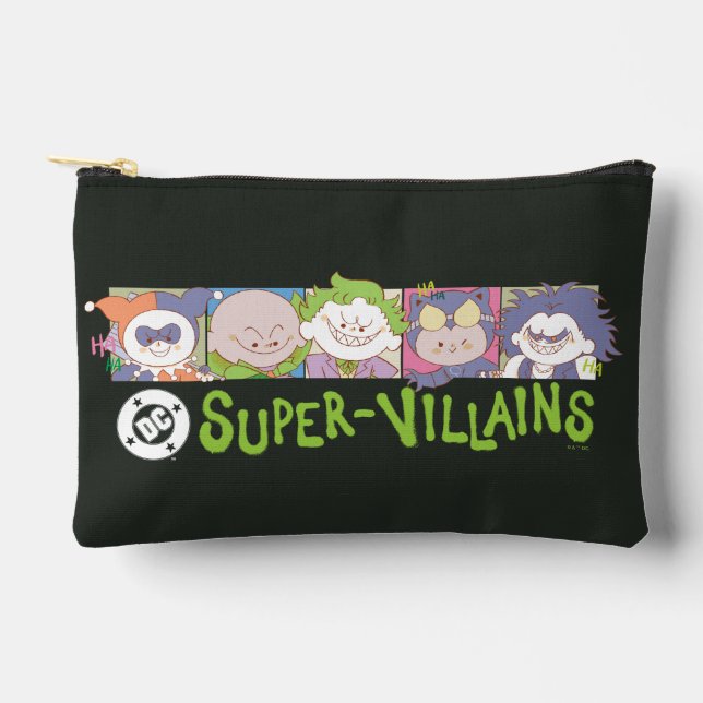 DC Super-Villains Cartoon Lineup Accessory Pouch (Front)