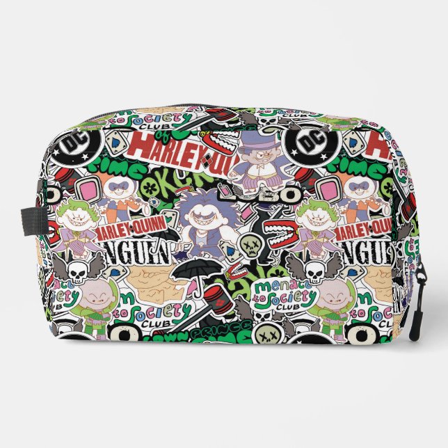 DC Super-Villains Cartoon Pattern Dopp Kit (Front)