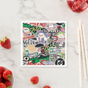 DC Super-Villains Cartoon Pattern Napkin