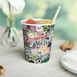 DC Super-Villains Cartoon Pattern Paper Cups