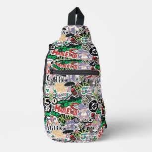 DC Super-Villains Cartoon Pattern Sling Bag