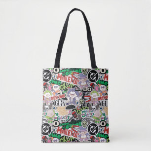 DC Super-Villains Cartoon Pattern Tote Bag