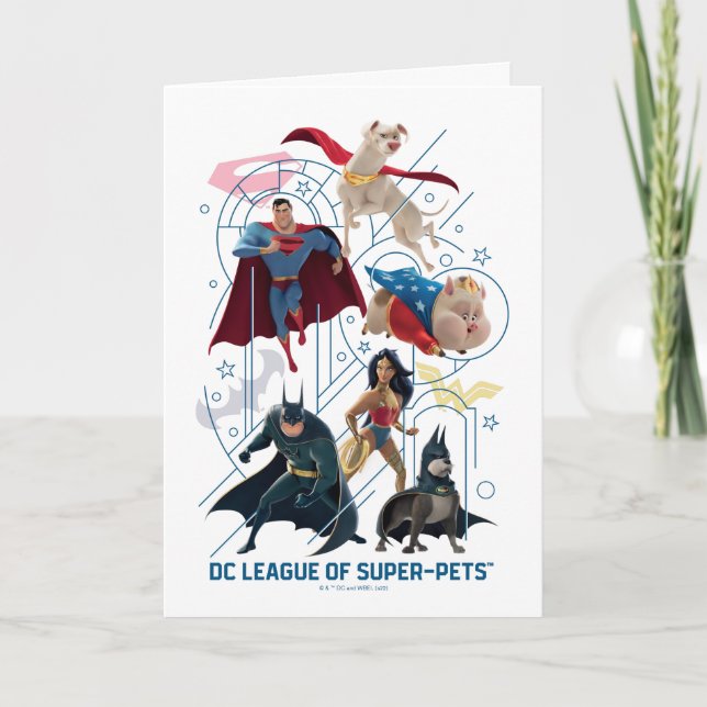 DC Trinity Heroes & Super-Pets Card (Front)