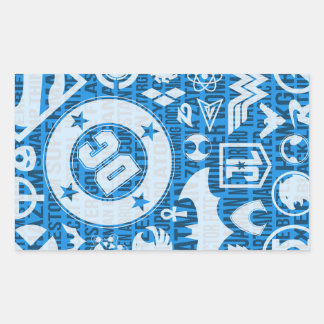 DC UNIVERSE RECTANGULAR STICKER