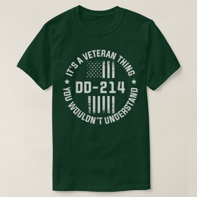 DD214 Alumni Veteran U  T-Shirt (Design Front)