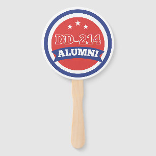 DD-214 Alumni Army Veteran Military Retirement Hand Fan