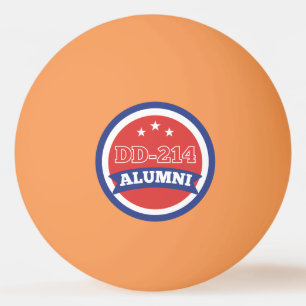 DD-214 Alumni Army Veteran Military Retirement Ping Pong Ball