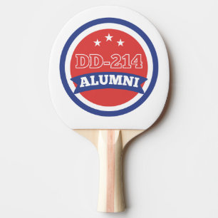 DD-214 Alumni Army Veteran Military Retirement Ping Pong Paddle
