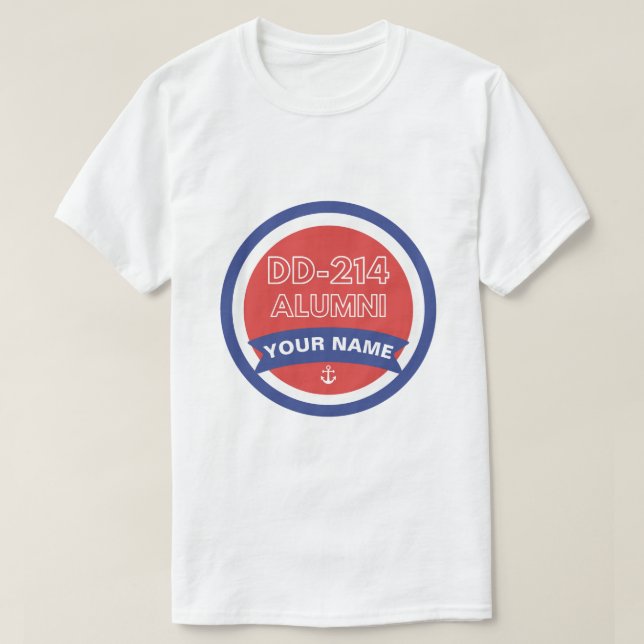 DD-214 Alumni Navy Retirement T-Shirt (Design Front)