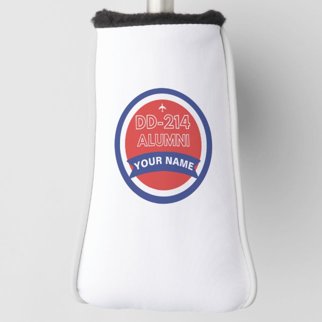 DD-214 Alumni Personalised Airforce Retirement  Golf Head Cover (Rotate 90)