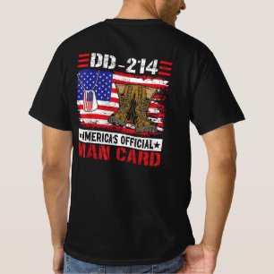 DD-214 America's Official Man Card Veteran Day T-Shirt