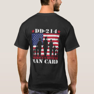DD-214 America's Official Man Card Veteran Day T-Shirt