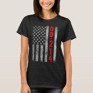 DD 214 US Alumni American Flag Vintage Veteran Pat T-Shirt