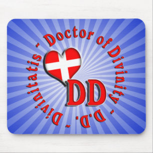 DD CIRCULAR ACRONYM LOGO DOCTOR OF DIVINITY MOUSE MAT