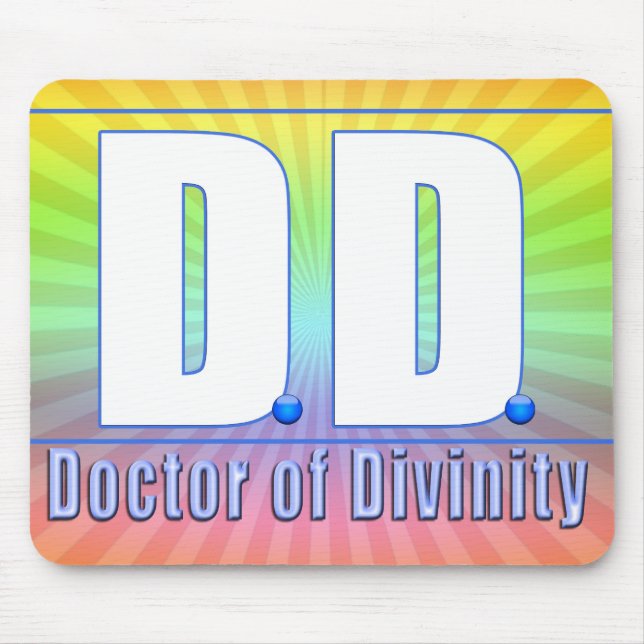 DD Doctor of Divinity Acronym LOGO Mouse Mat (Front)