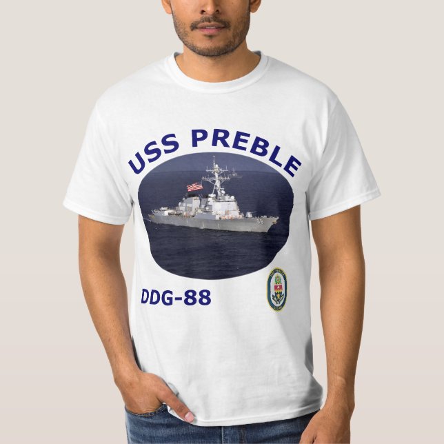 DDG 88 USS Preble Photo T Shirt (Front)