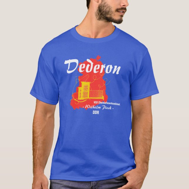 DDR. advertising design Dederon man fibers T-Shirt (Front)