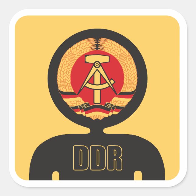 DDR flag avatar Square Sticker (Front)
