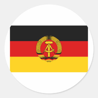 DDR German Democratic Republic Flag Classic Round Sticker