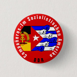 DDR-KUBA 3 CM ROUND BADGE