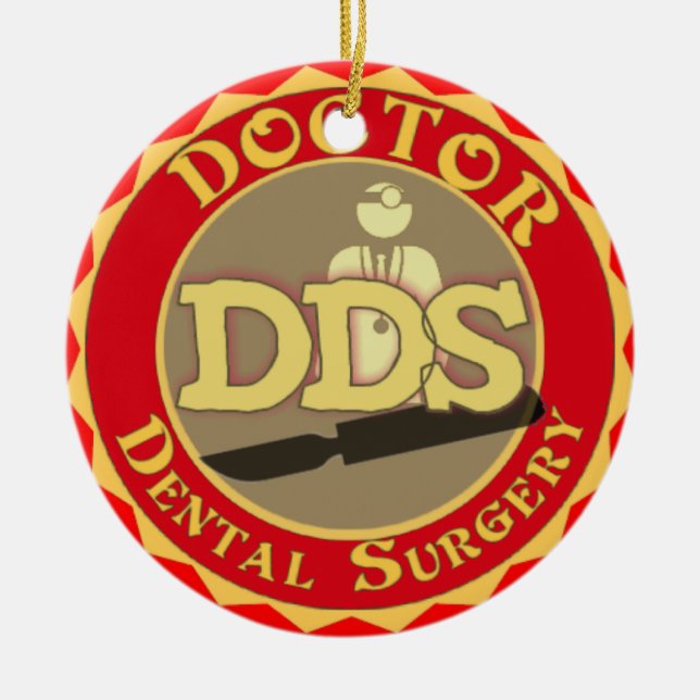DDS DOCTOR DENTAL SURGERY CHRISTMAS ORNAMENT (Front)