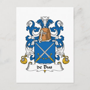de Bus Family Crest Postcard