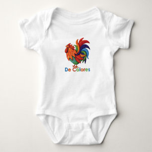 De Colores Rooster Gallo Baby Jersey Bodysuit