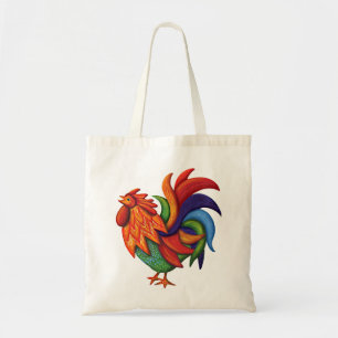 De Colores Rooster Gallo Tote Bag