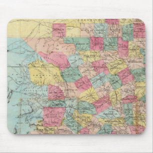 De Cordova's Map of Texas Mouse Mat