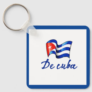 De cuba map Flag  Key Ring