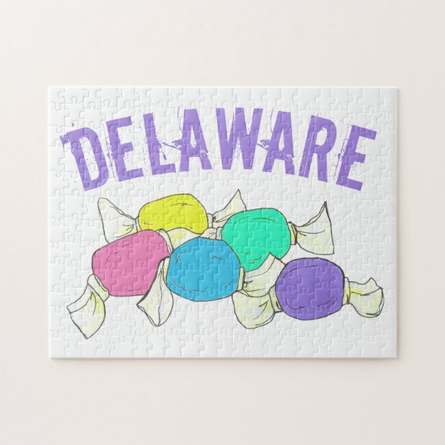 DE Delaware Beach Salt Water Taffy Candy Jigsaw Puzzle (Horizontal)
