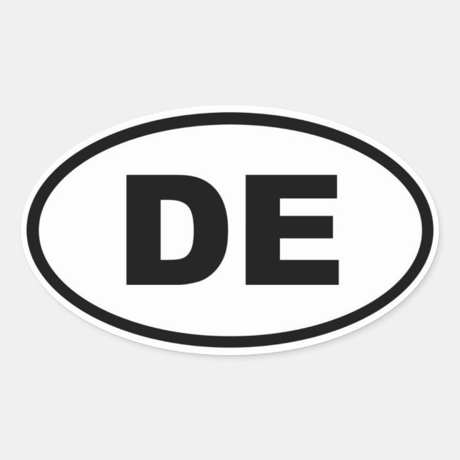DE Delaware Oval Sticker (Front)