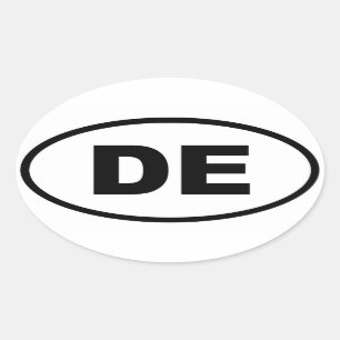DE Delaware Oval Sticker