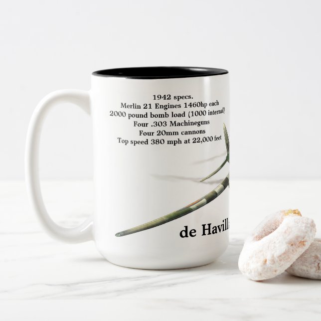 de Havilland Mosquito FP Mk VI Two-Tone Coffee Mug (With Donut)