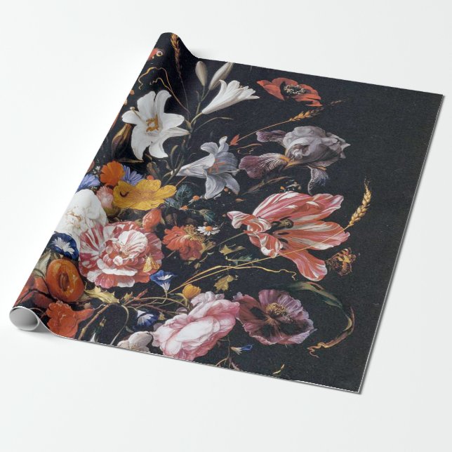 de Heem Floral Vase Painting Wrapping Paper (Unrolled)