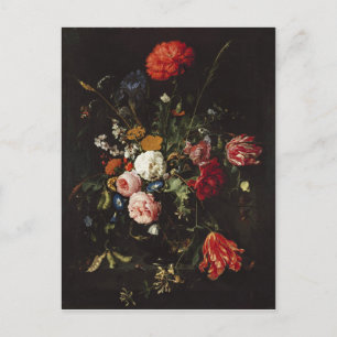 de Heem Flower Vase Painting Postcard