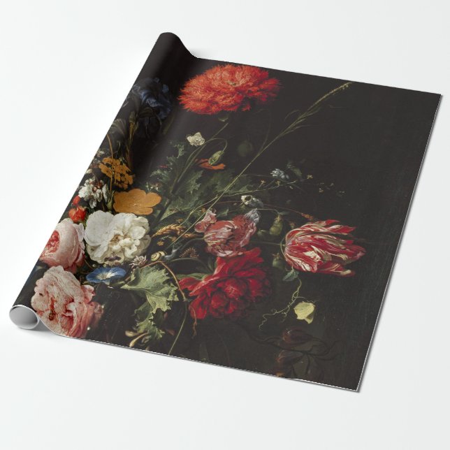 de Heem Flower Vase Painting Wrapping Paper (Unrolled)