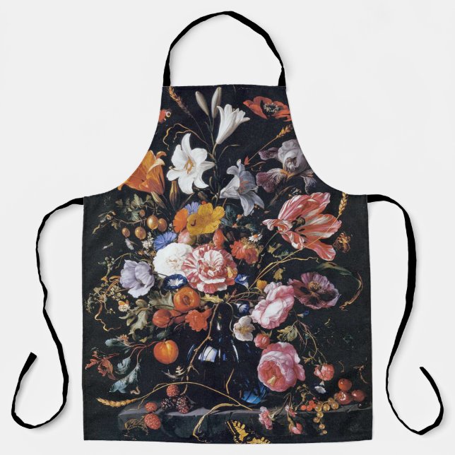 de Heem Vase of Flowers Painting Apron (Front)