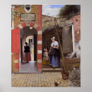De Hooch - Courtyard Of A House 1658 Poster