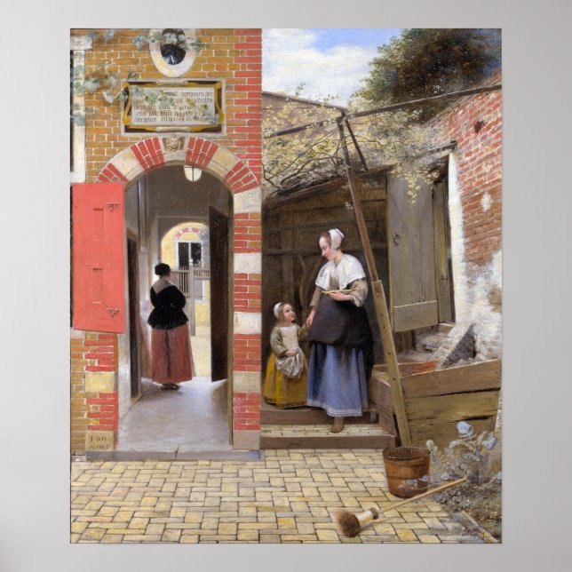 De Hooch - Courtyard Of A House 1658 Poster (Front)